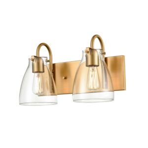 Emma 2-Light Bathroom Vanity Light in Brass