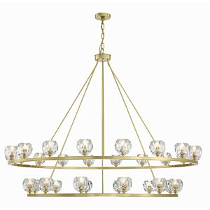 Aragon 30-Light LED Chandelier in Soft Brass