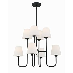 Keenan 8-Light Chandelier in Black Forged