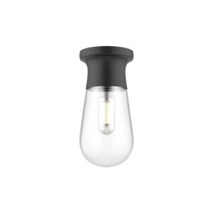 Marcel 1-Light Semi-Flush Mount in Matte Black