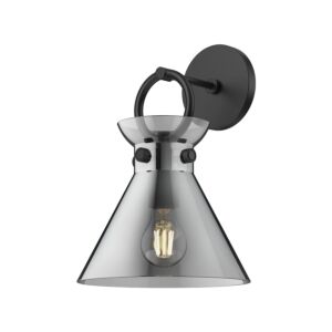 Emerson 1-Light Wall Sconce in Matte Black with Smoked