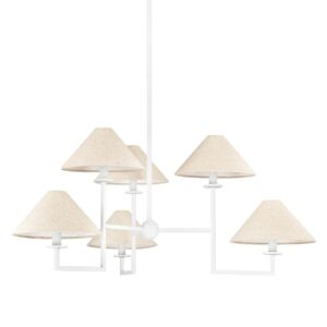 Gladwyne 6-Light Chandelier in Textured White