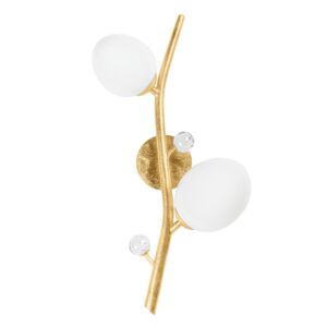 Mirielle 2-Light Wall Sconce in Vintage Gold Leaf