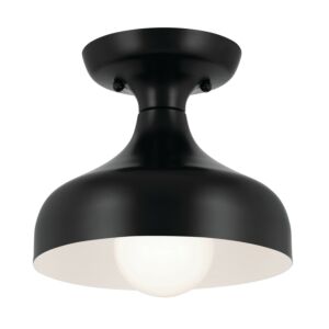 Sisu 1-Light Semi-Flush Mount in Black