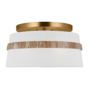 Cordtlandt 3-Light Semi-Flush Mount in Rattan