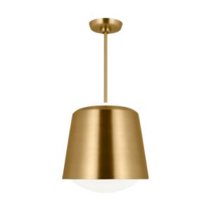 Draper 1-Light Pendant in Burnished Brass