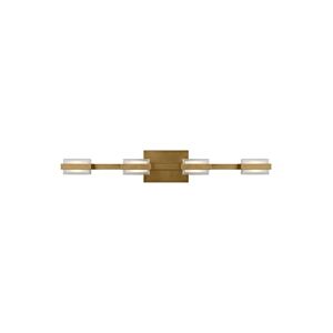 Kamden 31.5" 4-Light Integrated LED Bath Vanity in Natural Brass