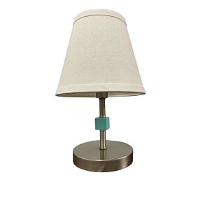 Bryson 1-Light Accent Lamp in Satin Nickel with Mint