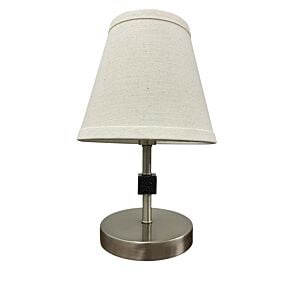 Bryson 1-Light Accent Lamp in Satin Nickel with Supreme Silver