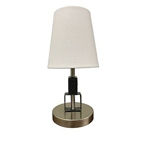 Bryson 1-Light Accent Lamp in Satin Nickel with Supreme Silver