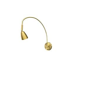 Arch 1-Light LED Library Light in Natural Brass