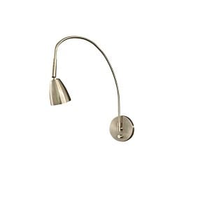 Arch 1-Light LED Library Light in Satin Nickel