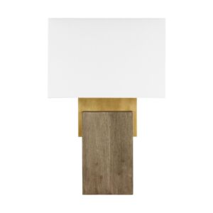 Slab Large 1-Light Table Lamp in Natural Brass