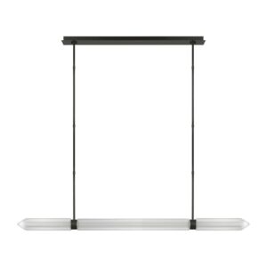 Langston 1-Light LED Linear Chandelier in Plated Dark Bronze