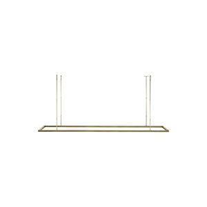 Stagger Halo 84 Integrated LED Ceiling Uplight Linear Suspension in Natural Brass