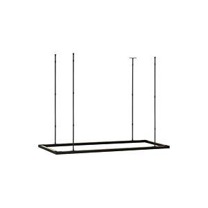 Stagger Halo 50 Integrated LED Ceiling Uplight Linear Suspension in Nightshade Black