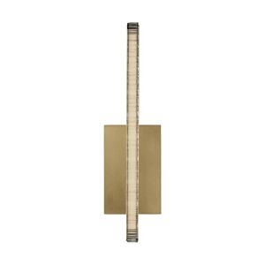 Serre Small 13" 1-Light Integrated LED Task Wall Sconce in Natural Brass