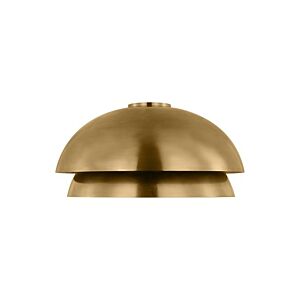 Shanti Large 1-Light Integrated LED Ceiling Flushmount in Natural Brass