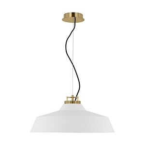 Forge X-Large Short 1-Light Integrated LED Ceiling Pendant in Natural Brass