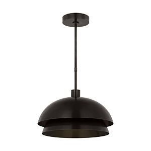 Shanti Large 1-Light Integrated LED Ceiling Pendant in Dark Bronze