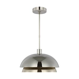 Shanti Large 1-Light Integrated LED Ceiling Pendant in Polished Nickel