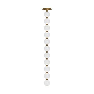 Perle 36 Integrated LED Ceiling Pendant in Natural Brass