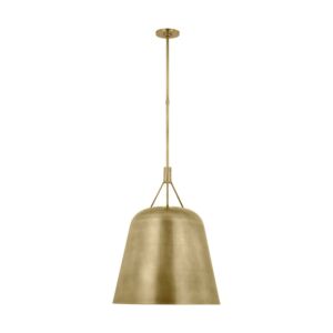 Sospeso 1-Light LED Pendant in Natural Brass