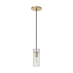 Horizon 1-Light LED Pendant in Natural Brass