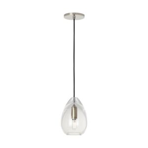 Alina 1-Light LED Pendant in Polished Nickel