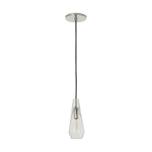 Lustra 1-Light Pendant in Polished Nickel