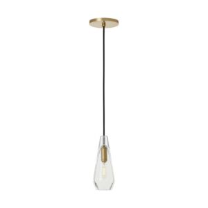 Lustra 1-Light Pendant in Natural Brass