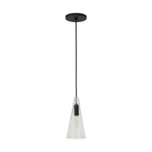 Selina 1-Light LED Pendant in Nightshade Black