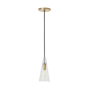 Selina 1-Light Pendant in Natural Brass