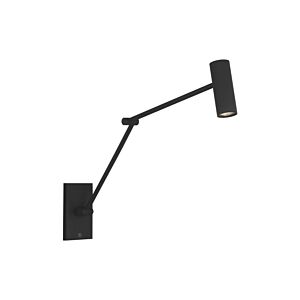 Ponte Medium 15" 1-Light Integrated LED Task Wall Sconce in Nightshade Black