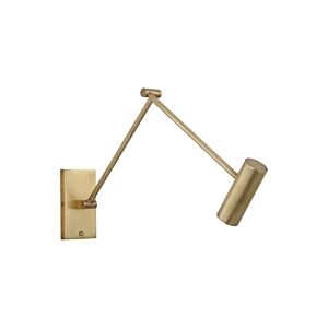 Ponte Medium 15" 1-Light Integrated LED Task Wall Sconce in Natural Brass