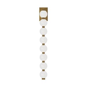 Perle " 1-Light Integrated LED Wall Sconce in Natural Brass