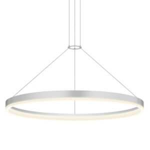 Corona LED Pendant in Bright Satin Aluminum