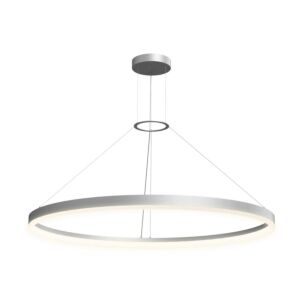 Corona LED Pendant in Bright Satin Aluminum