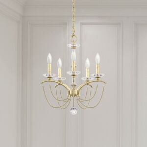 Priscilla 5-Light Chandelier in Heirloom Silver