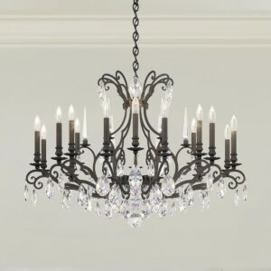 Renaissance Nouveau 18-Light Chandelier in Black