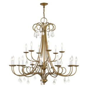 Daphne 18-Light Chandelier in Antique Gold Leaf