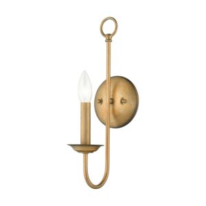 Estate 1-Light Wall Sconce in Antique Gold Leaf