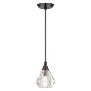 Brussels 1-Light Pendant in Black Chrome