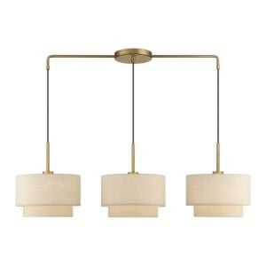 Bellingham 3-Light Linear Chandelier in Antique Gold Leaf