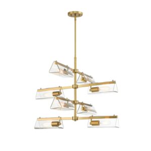 Latitude 8-Light Chandelier in Brushed Gold