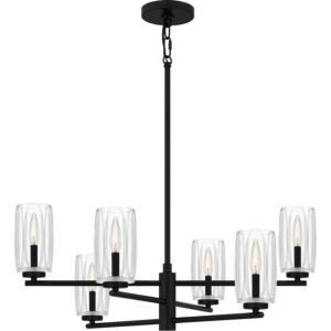 Cunningham 6-Light Chandelier in Matte Black