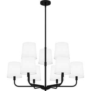 Gallagher 9-Light Chandelier in Matte Black