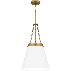 Quoizel Piccolo Pendant 1-Light Pendant in Aged Brass