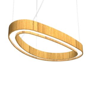 Organic LED Pendant in Louro Freijo