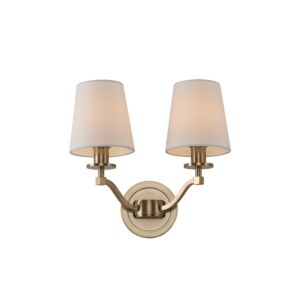 Curva 2-Light Wall Sconce in Brushed Champagne Gold